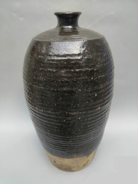 古玩陶瓷元到明早黑釉梅瓶拍賣,當(dāng)前價格1800元