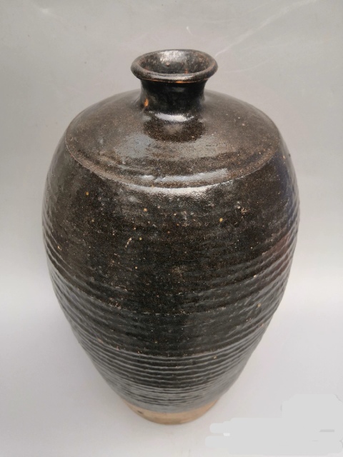 古玩陶瓷元到明早黑釉梅瓶拍賣,當(dāng)前價格1800元