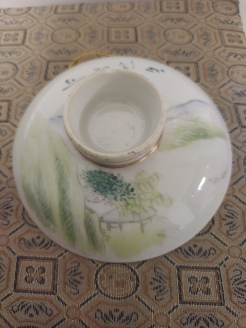 古玩陶瓷民國淺降彩山水樓閣蓋碗一套拍賣,當(dāng)前價(jià)格2200元