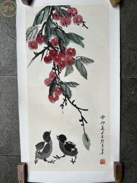 古玩字畫李子玉老師精品花鳥小品拍賣,當(dāng)前價(jià)格458元