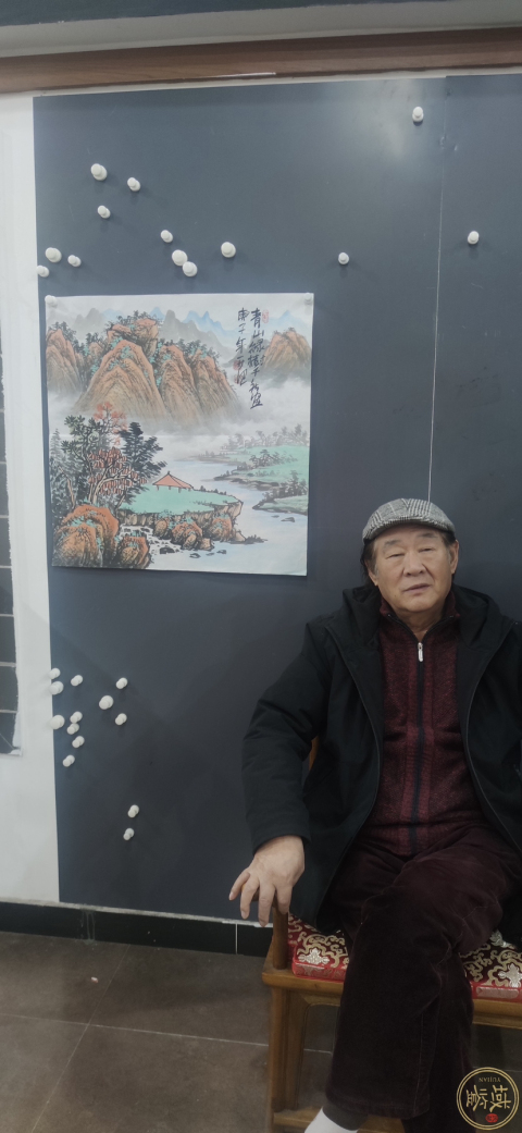 古玩字畫姜國華老師2020年寫意山水斗方拍賣，當前價格7588元