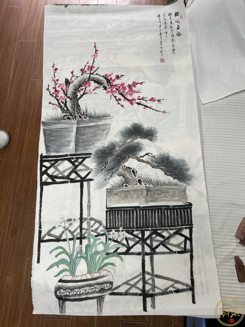 古玩字畫(huà)李秀芝老師精品《博古花鳥(niǎo)》拍賣(mài),當(dāng)前價(jià)格588元