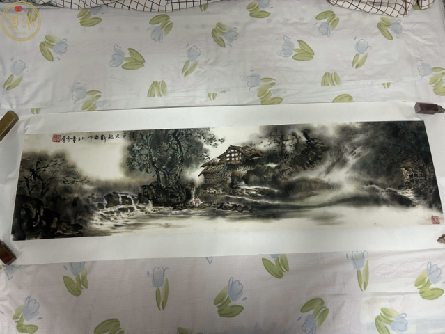 古玩字畫童介眉老師精品《村色幽幽新雨中》拍賣,當前價格4988元
