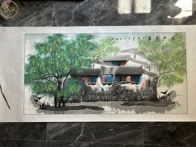 古玩字畫秦松青老師《山水》拍賣,當(dāng)前價格850元