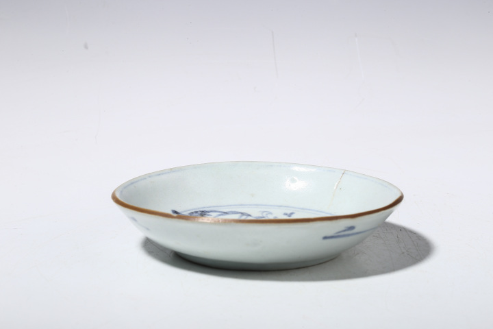 古玩陶瓷清早期·青花花鳥紋盤拍賣,當前價格238元