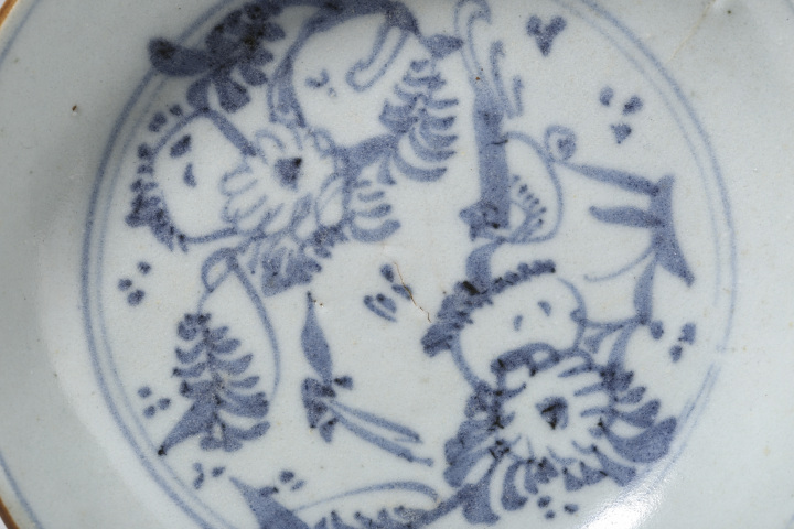 古玩陶瓷清早期·青花花鳥紋盤拍賣,當前價格238元