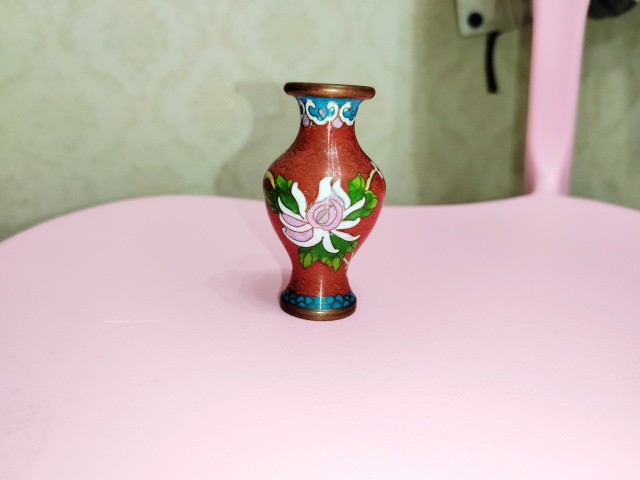 古玩雜項民國景泰藍觀音瓶拍賣,當前價格599元