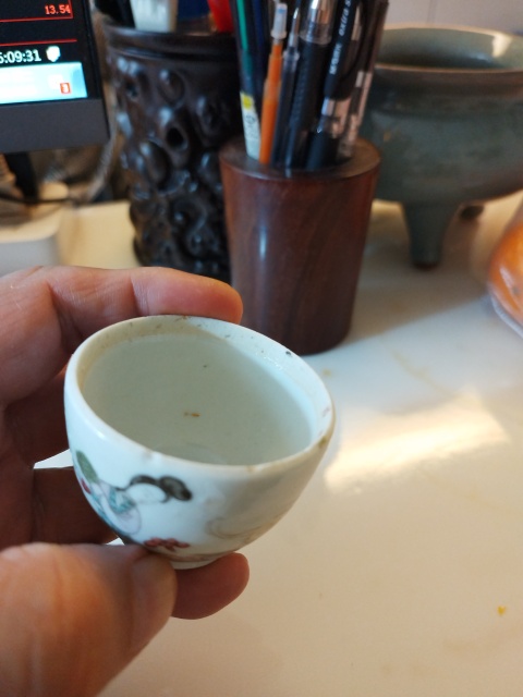 古玩陶瓷天女散花粉彩蓋缸拍賣,當(dāng)前價格680元