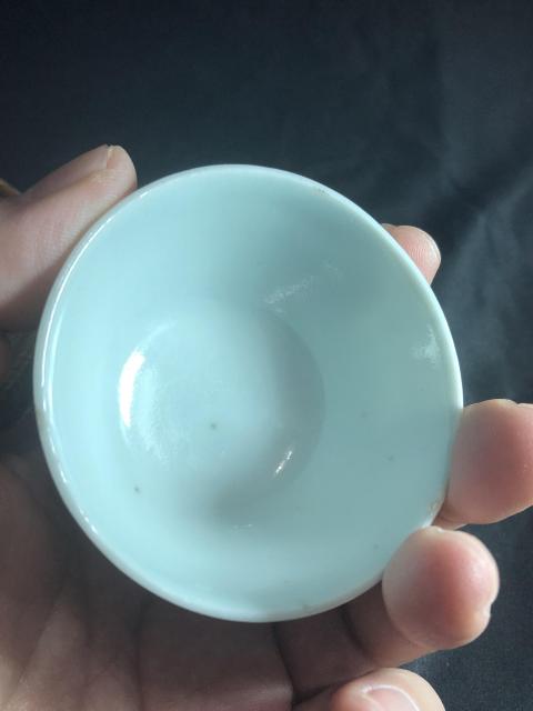 古玩陶瓷礬紅繪楓葉紋壓手杯拍賣，當前價格266元