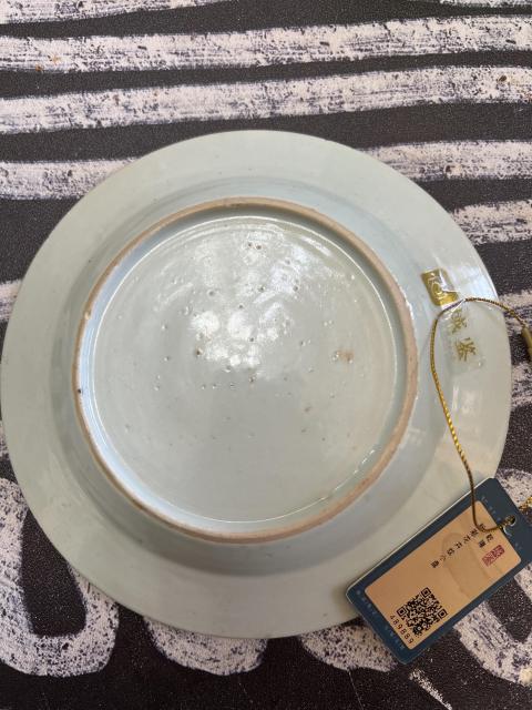 古玩陶瓷花卉紋彩繪盤拍賣,當前價格600元