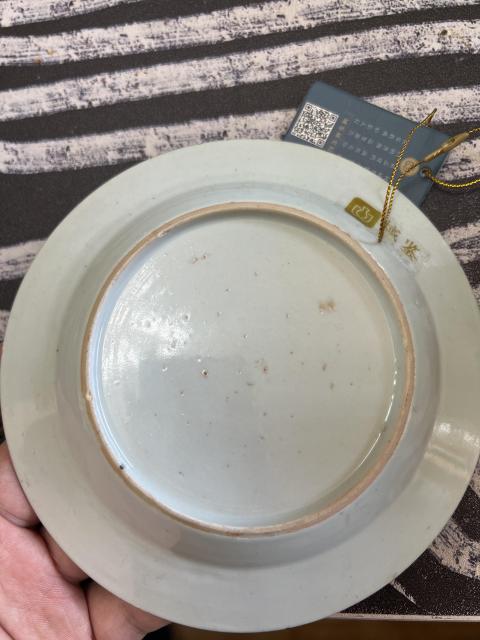 古玩陶瓷花卉紋彩繪盤拍賣,當前價格600元