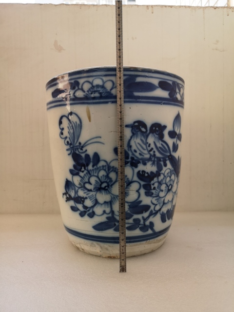 古玩陶瓷花鳥紋青花罐拍賣,當前價格1500元