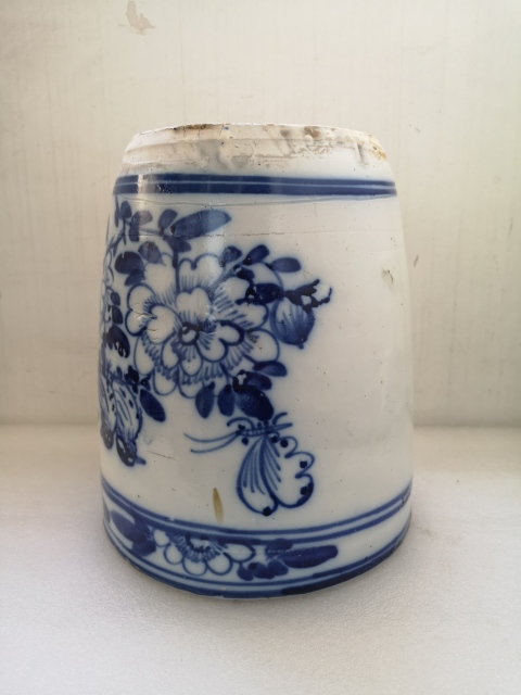 古玩陶瓷花鳥紋青花罐拍賣,當前價格1500元