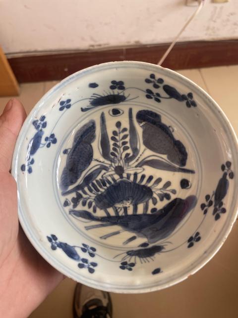 古玩陶瓷青花花卉紋折沿口洗碗拍賣,當前價格1200元