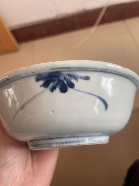 古玩陶瓷青花花卉紋折沿口洗碗拍賣,當前價格1200元