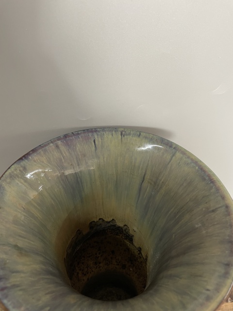 古玩陶瓷民國時期窯變釉孔雀耳尊拍賣,當前價格8600元