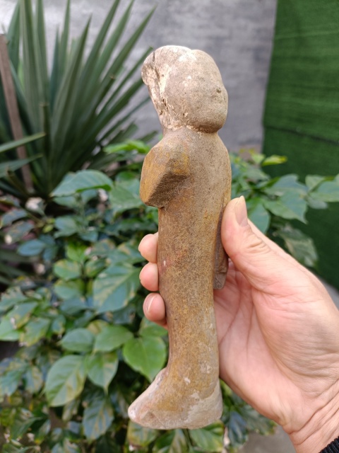 古玩陶瓷館藏級漢代灰陶彩繪人物俑拍賣,當前價格666元