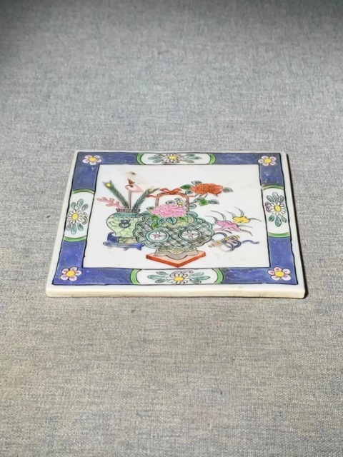 古玩陶瓷(虧出,不議價(jià))精品細(xì)路清中期粉彩博古紋瓷板拍賣,當(dāng)前價(jià)格3900元