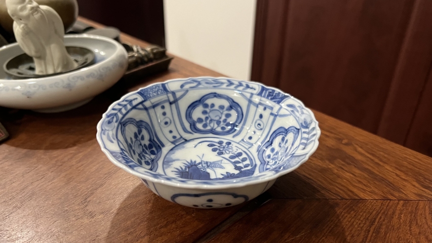古玩陶瓷清代飛黃騰達青花折沿碗拍賣,當前價格1399元