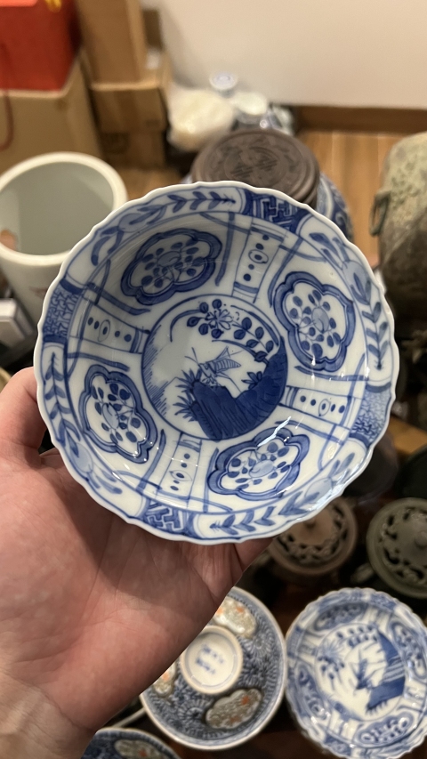 古玩陶瓷清代飛黃騰達青花折沿碗拍賣,當前價格1399元