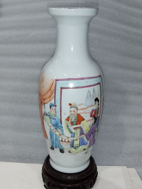 古玩陶瓷創匯粉彩人物瓶拍賣，當前價格1888元