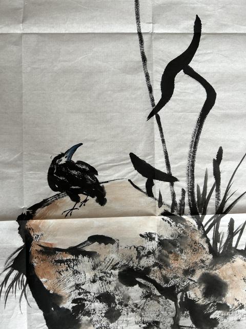 古玩字畫于強老師精品《荷塘小棲》拍賣,當前價格375元