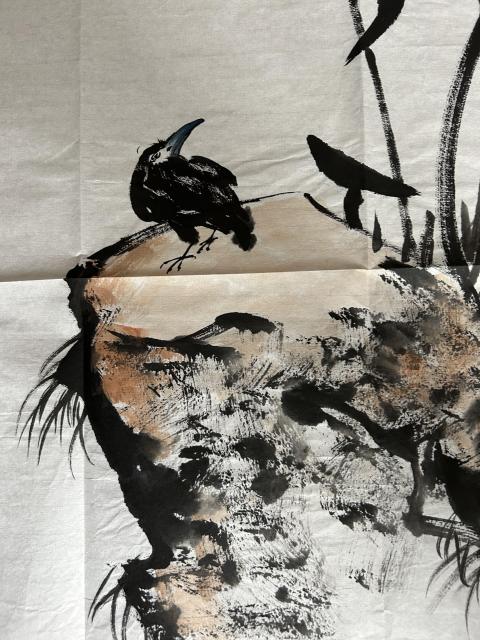 古玩字畫于強老師精品《荷塘小棲》拍賣,當前價格375元
