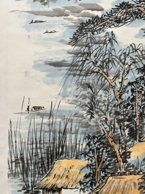 古玩字畫榮寶齋簽約畫家楊彭老師《山水》拍賣,當前價格658元