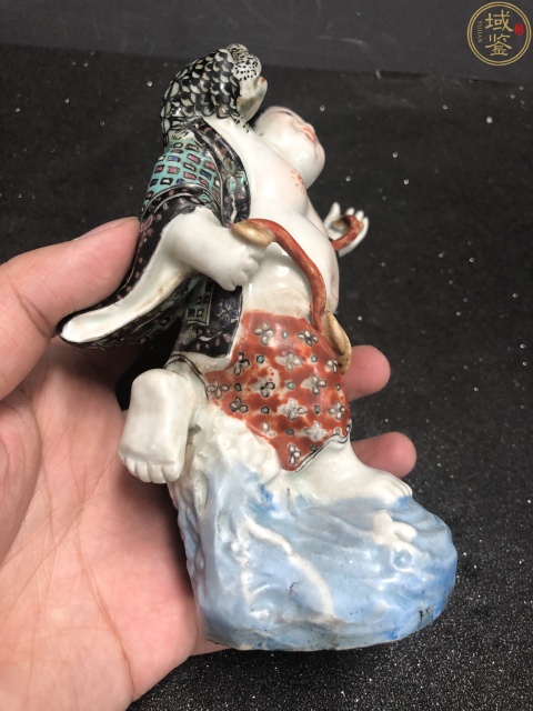 古玩陶瓷曾龍升大師劉海戲金蟾瓷塑拍賣，當前價格8800元