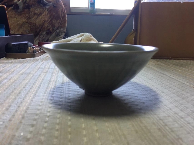 古玩陶瓷北宋·耀州窯·青釉印花花卉紋碗拍賣，當前價格36000元