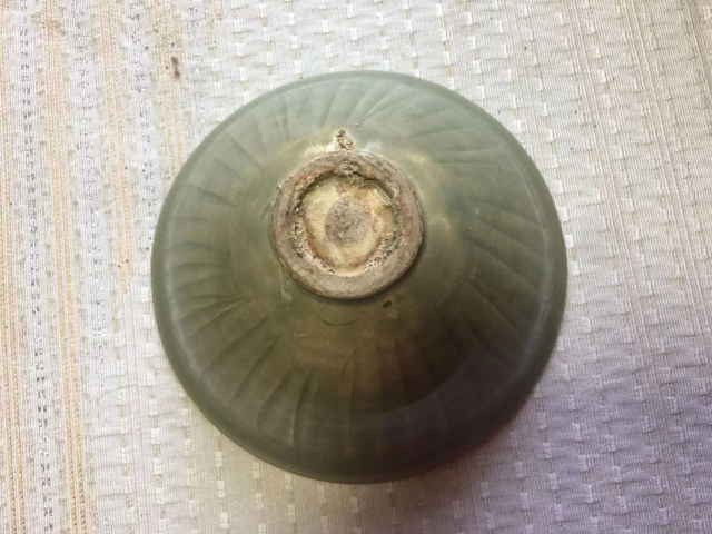 古玩陶瓷北宋·耀州窯·青釉印花花卉紋碗拍賣，當前價格36000元