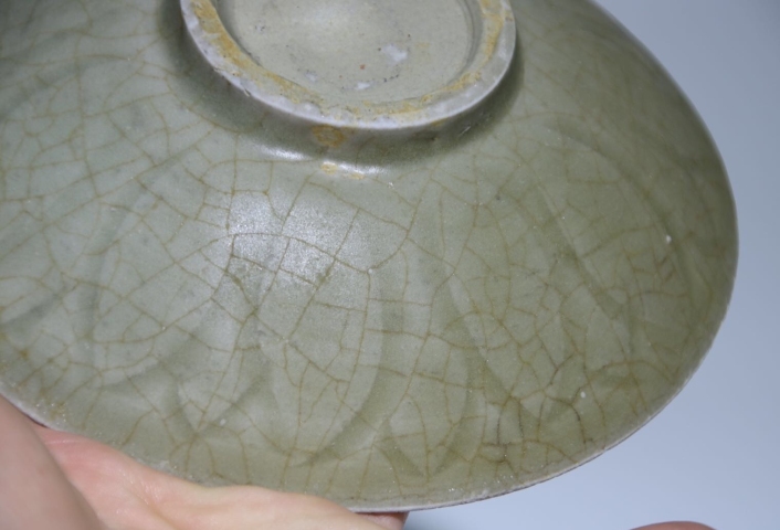 古玩陶瓷宋龍泉窯蓮瓣洗拍賣，當前價格1200元
