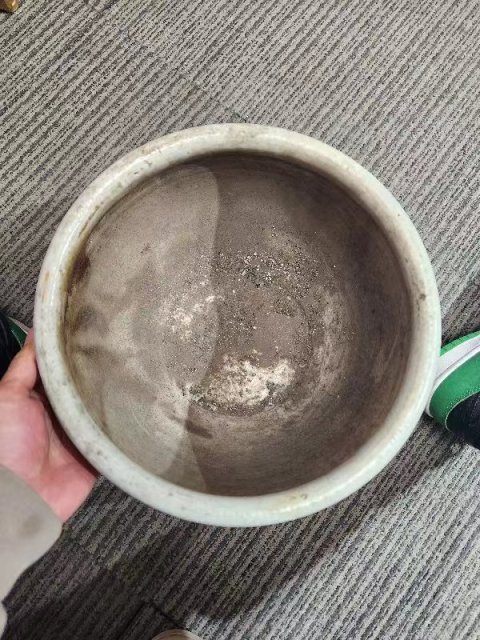 古玩陶瓷清中期青釉案缸拍賣，當前價格3800元