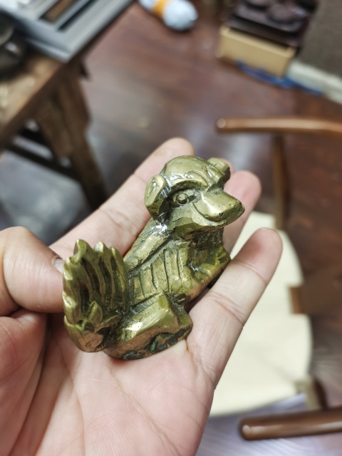 古玩銅器銅獅子拍賣，當前價格800元