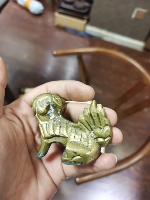古玩銅器銅獅子拍賣，當前價格800元
