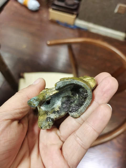 古玩銅器銅獅子拍賣，當前價格800元