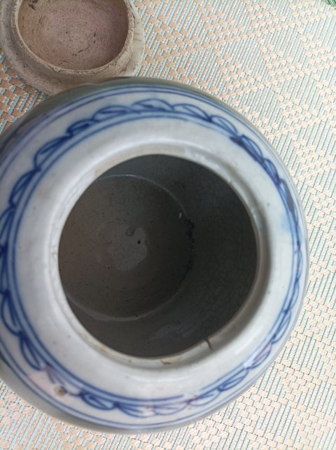 古玩陶瓷青花加彩金玉滿堂紋蓋罐拍賣，當前價格280元