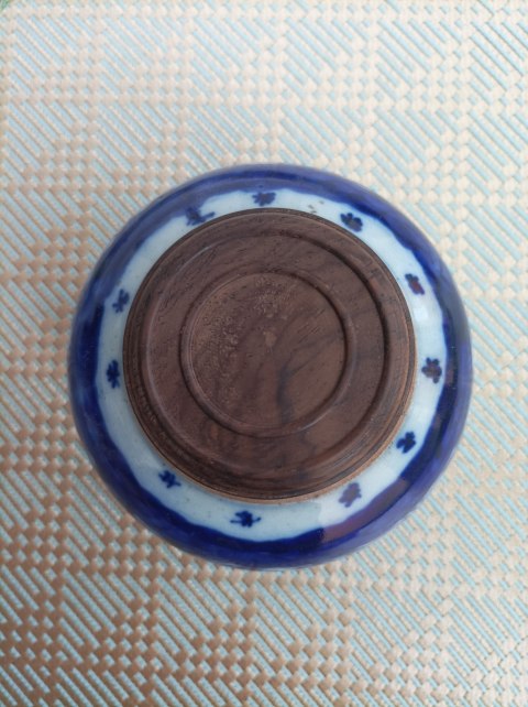 古玩陶瓷晚清.青花淡描花卉紋蓋罐拍賣,當前價格1200元