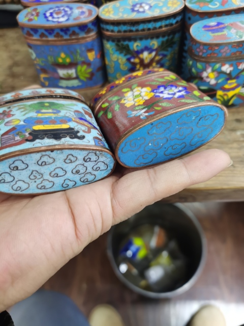 古玩雜項(xiàng)景泰藍(lán)盒拍賣，當(dāng)前價(jià)格11900元