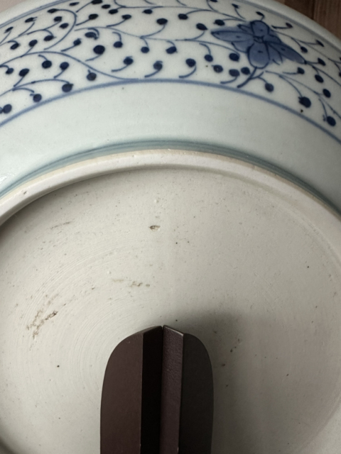 古玩陶瓷雍正青花一把蓮盤拍賣,當前價格26500元