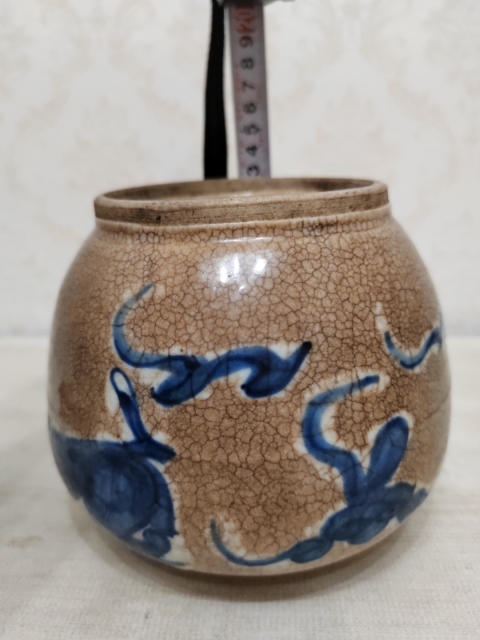 古玩陶瓷萬歷哥釉天馬紋雅字罐拍賣,當前價格3600元