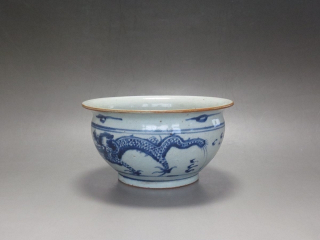 古玩陶瓷龍紋青花香爐拍賣，當前價格4788元