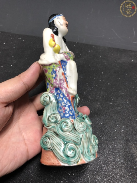 古玩陶瓷魏洪泰大師粉彩鐵拐李塑像拍賣,當前價格1980元