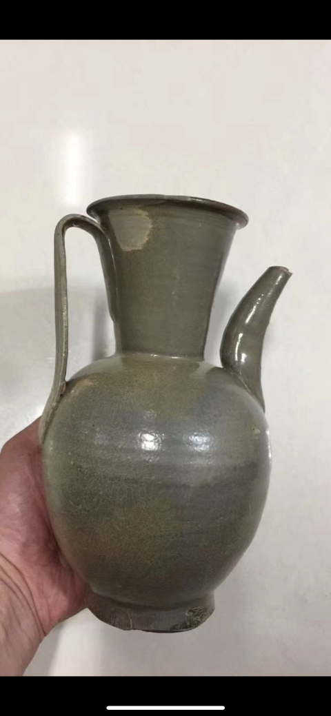 古玩陶瓷越窯青瓷執壺拍賣,當前價格7800元