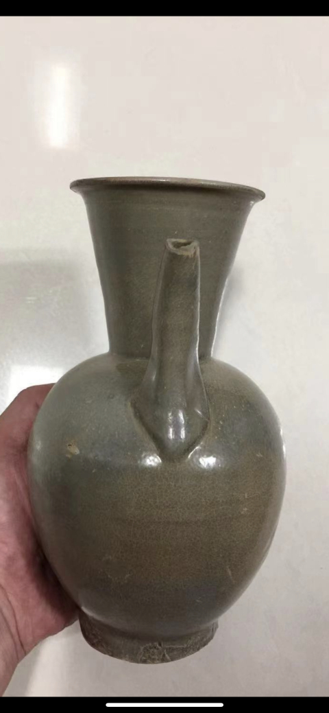 古玩陶瓷越窯青瓷執壺拍賣,當前價格7800元