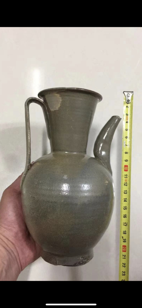 古玩陶瓷越窯青瓷執壺拍賣,當前價格7800元