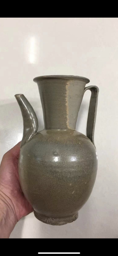 古玩陶瓷越窯青瓷執壺拍賣,當前價格7800元
