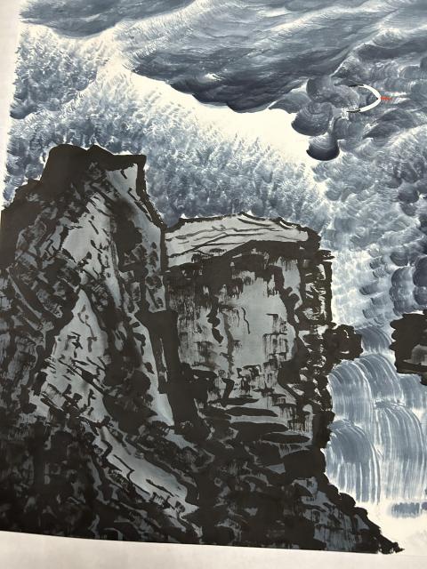 古玩字畫李慶興老師精品《海納百川》拍賣,當前價格788元