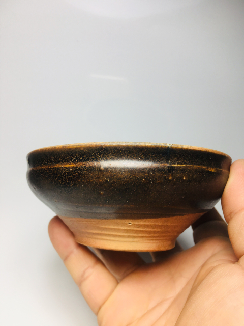 古玩陶瓷吉州窯醬釉茶盞拍賣，當前價格3888元