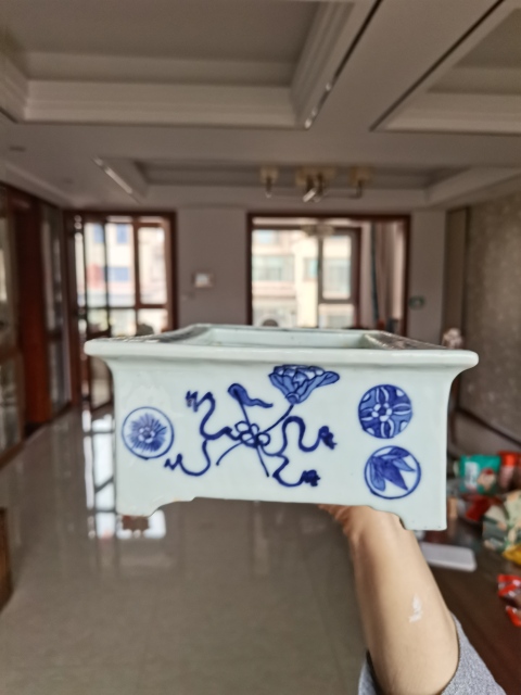 古玩陶瓷青花水仙盆拍賣，當前價格4900元